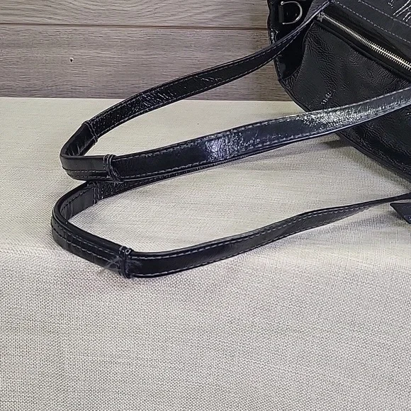 Coach Signature Black Patent Leather Tote Diaper Bag  F19256 - Picture 5 of 15